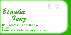 bianka henz business card